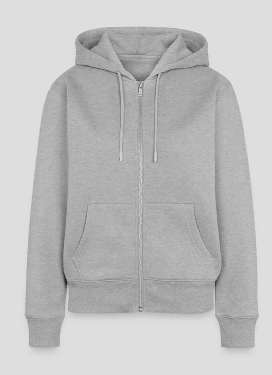 Grauer Zipper Jacke