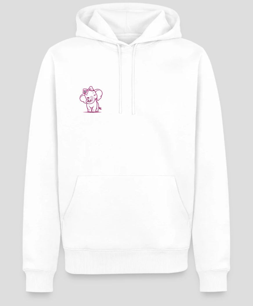 Weißer Hoodie