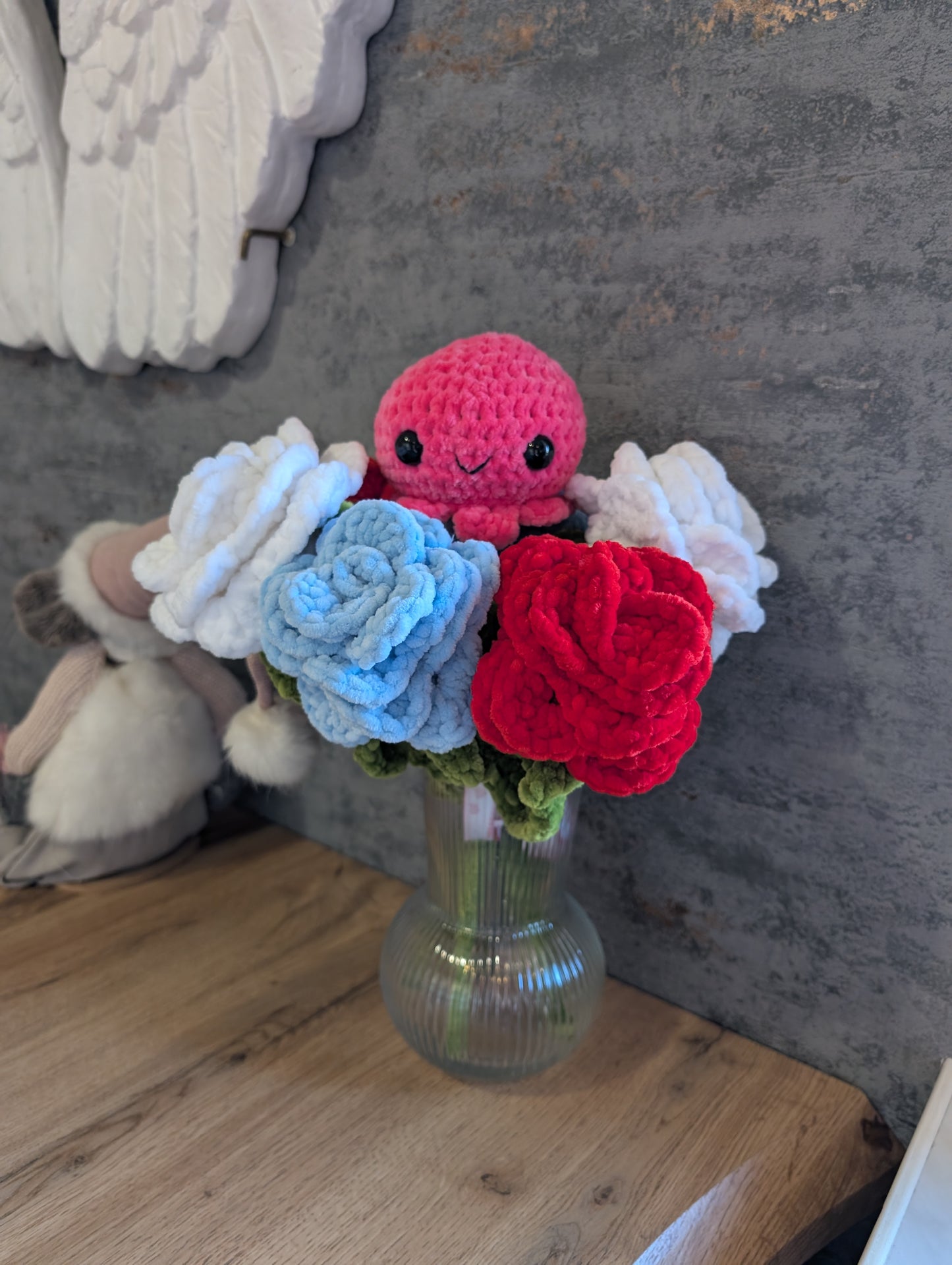 Blumenstrauß mit Oktopus