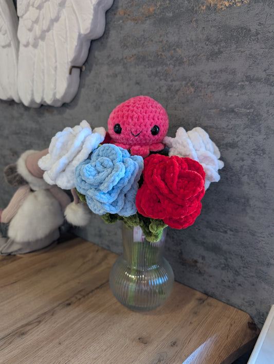 Blumenstrauß mit Oktopus