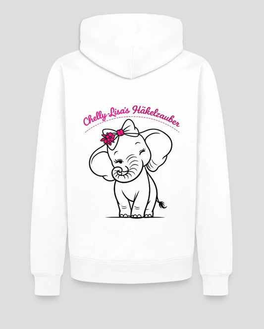 Weißer Hoodie