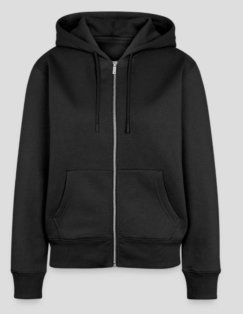 Schwarzer Zipper Jacke