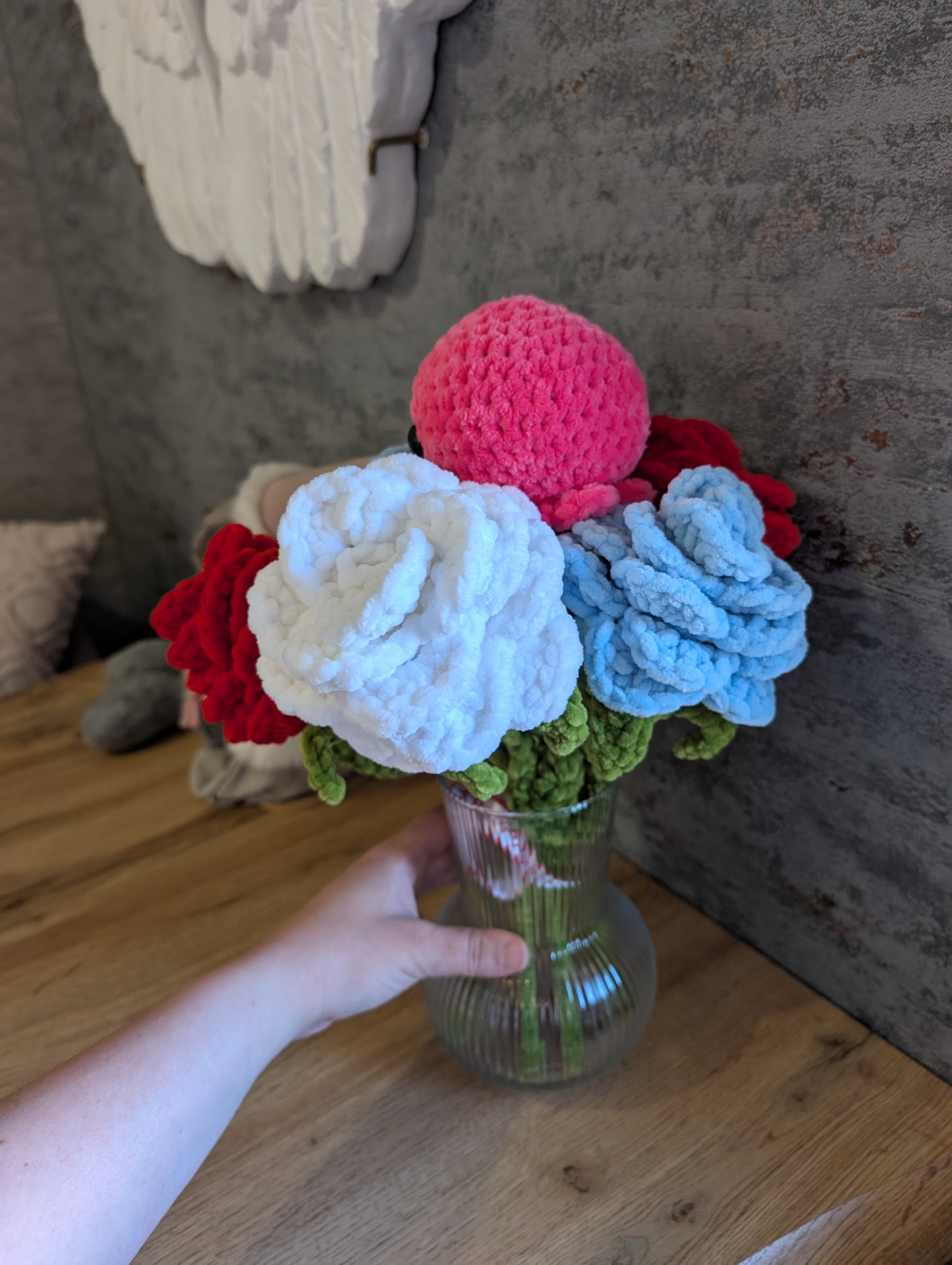 Blumenstrauß mit Oktopus