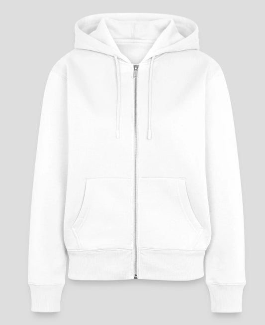 Weißer Zipper Jacke